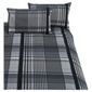 Tesco Check Print Double Duvet Set, Grey