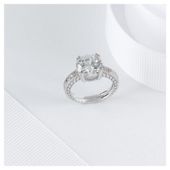 Pave Cubic Zirconia Cocktail Ring, Small
