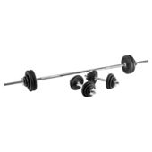 York Fitness 50kg Cast Iron Barbell & Dumbell Set