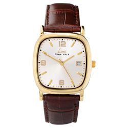 Limit Mens Brown Leather Strap Watch