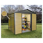 Yardmaster 6x6 Woodgrain Effect Metal Shiplap Shed