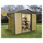 Yardmaster 6x6 Woodgrain Effect Metal Shiplap Shed