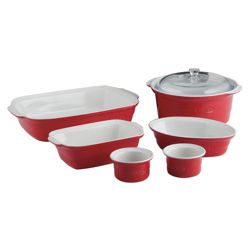 Pyrex 6 piece Ceramic Set, Red