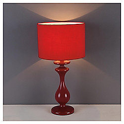 Tesco Spindle Table Lamp, Red Tesco Spindle Table Lamp, Red