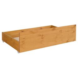 Woodbury Under Bed Storage Boxes Pair, Antique-Effect Pine