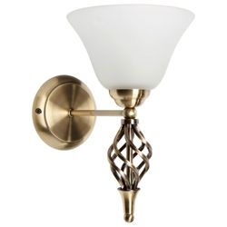 Tesco Lighting Twisted Antique Brass Wall Fitting