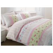 Tesco Rosebud Print Duvet Set Kingsize, Pastel