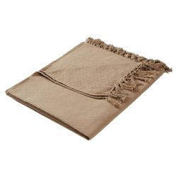 F&F Home Diamond Cotton Throw - Mocha