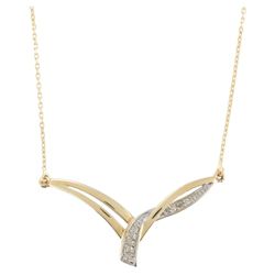 9 ct YG Diamond Necklet