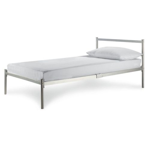 Image of Kenny Single Bed Frame, Silver