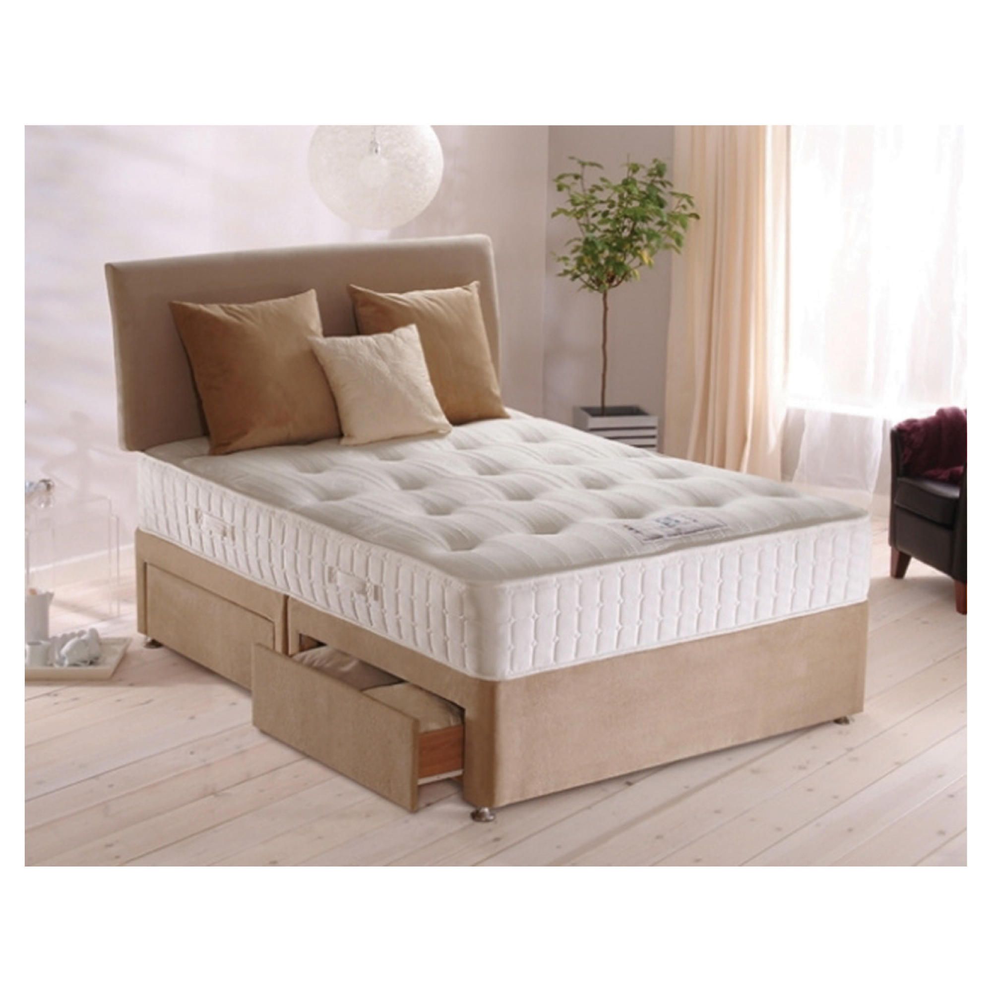 Sealy Purity Pocket Ortho Double Non Storage Divan Bed at Tesco Direct