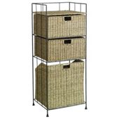Seagrass Laundry Basket With 2 Drawers