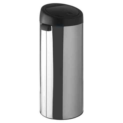 Image of Brabantia 30l Bin - Brilliants Steel - Black Soft Touch Lid
