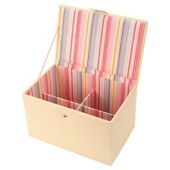 Cream Leather Effect Medium Jewellery Box