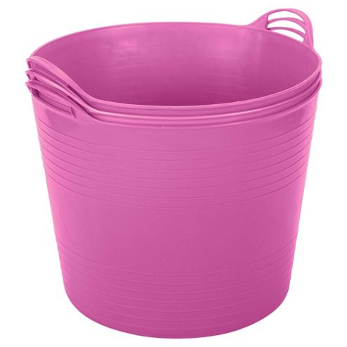 Image of 42l Flexi Tub 3 Pack, Pink