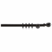 28mm Wood Curtain Pole, Walnut Effect 180cm