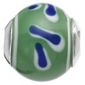 Truth Green/Blue Spot/Stripe Glass Charm
