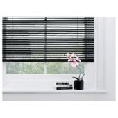 Aluminium Venetian Blind, Black Gloss 90Cm