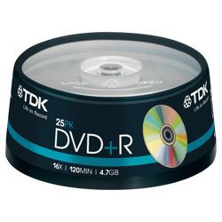 TDK DVD+R spindle - pack of 25