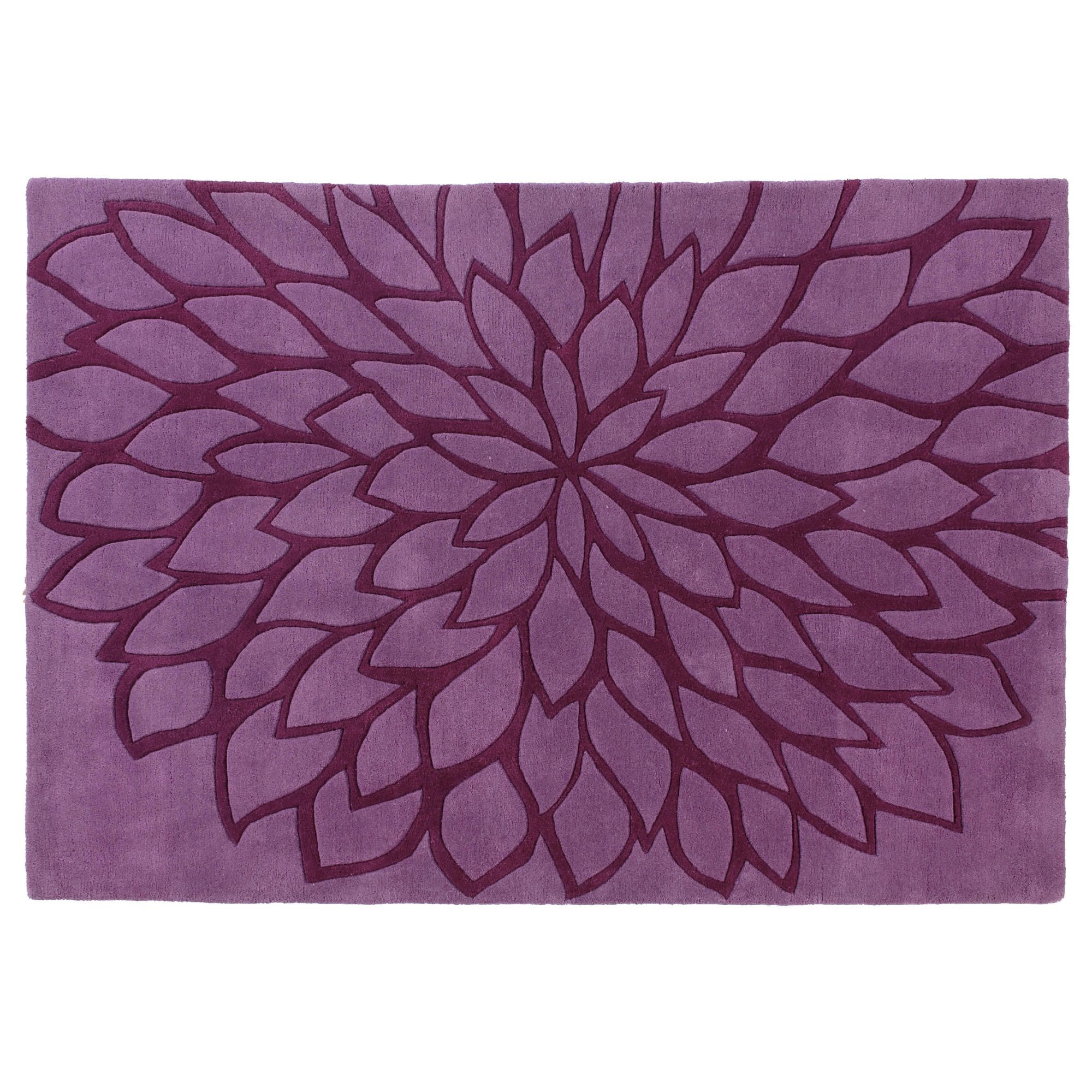 Tesco Large Flower Rug, Plum 120X170cm