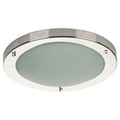Tesco Chrome Flush Bathroom Ceiling Light With Marble Glass