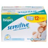 Pampers Wipes Sensitive 12 Pack = 672