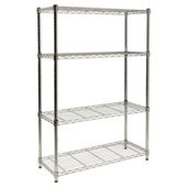 Clarke 4-tier boltless wire shelving, black