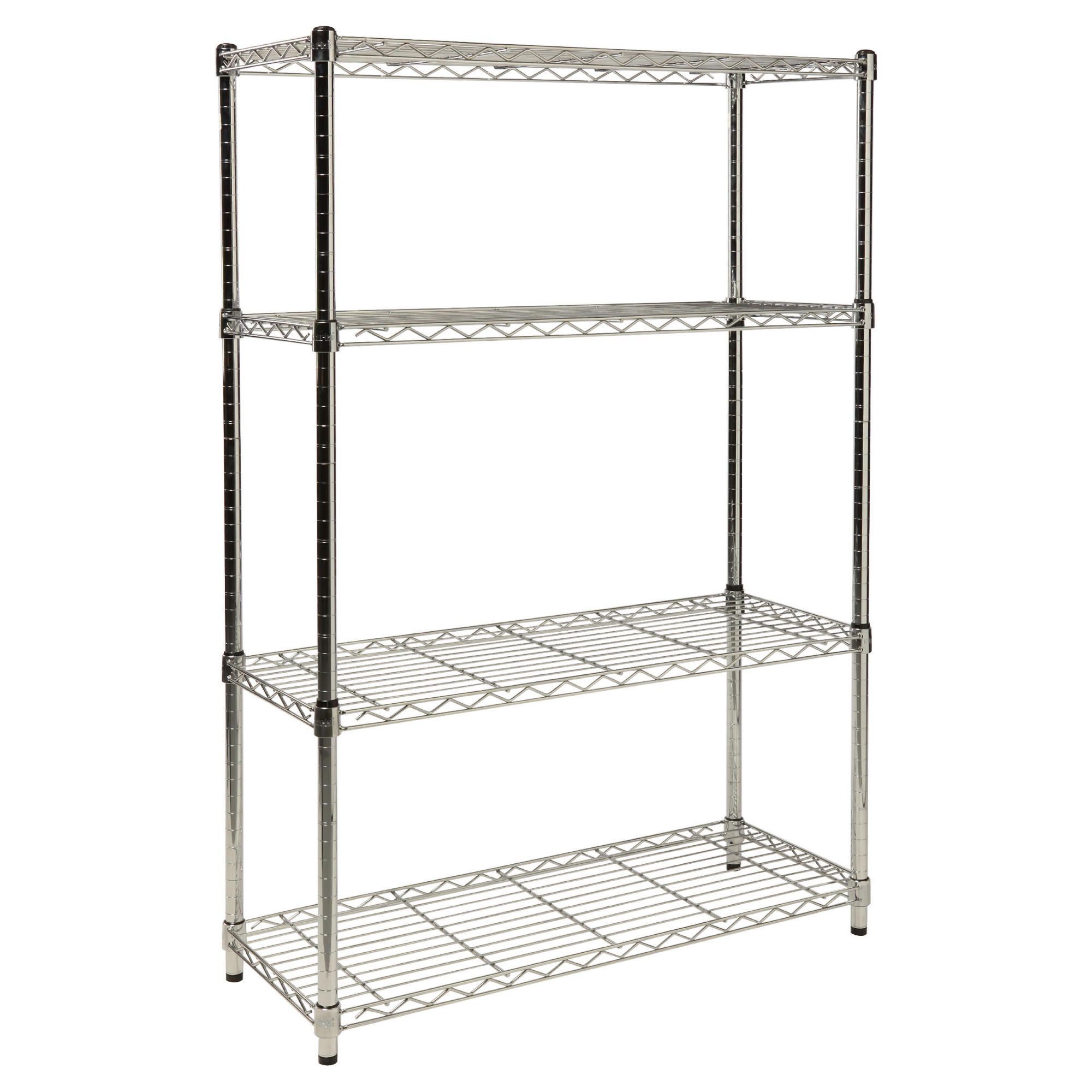Clarke 4-tier boltless wire shelving, black
