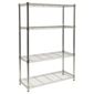 Clarke 4-tier boltless wire shelving, black