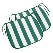 Green striped seat pad, 6 pack