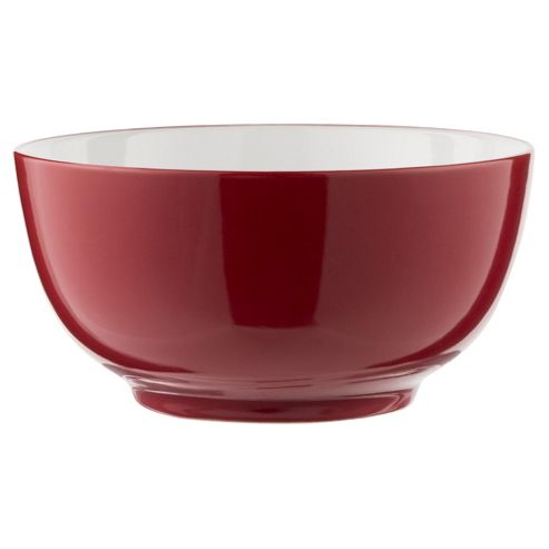 Image of Two Tone Cereal Bowl, Stoneware, Red