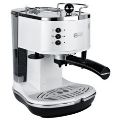 DeLonghi  15 Bar Pump Espresso Coffee Machine - White