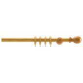 28mm Wood Curtain Pole, Natural 180cm