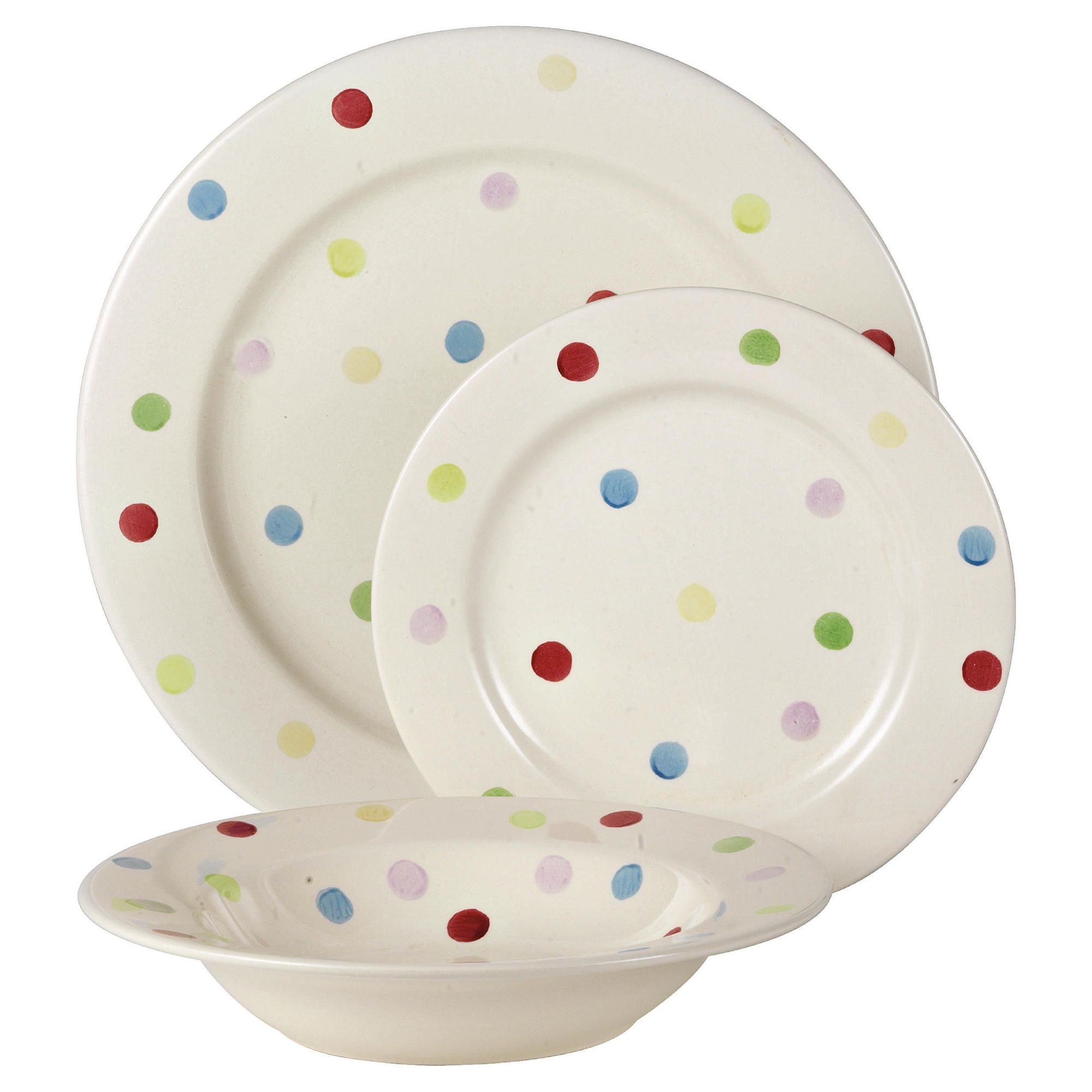 Polka dot shop dinner set