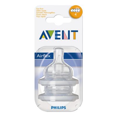 Avent Teats Fast Flow 6 Mth+ X2