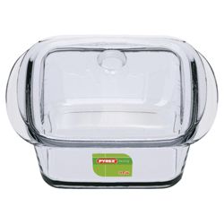 Pyrex Minis Set of 2 Square Glass Casserole Dishes with Lids