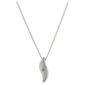 Sterling Silver And Diamond Wave Slider Pendant