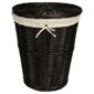Wicker Laundry Basket, Chocolate Coloured