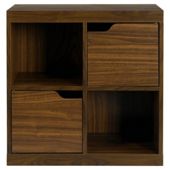 Seattle Storage Cube with Doors, Walnut-effect