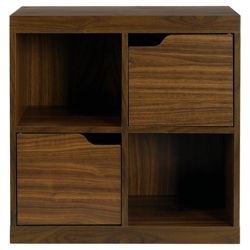 Seattle Storage Cube with Doors, Walnut-effect