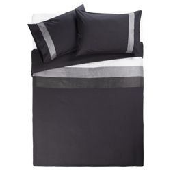 Tesco Nanza Duvet Set Double, Black