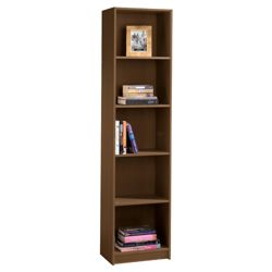 Fraser 5 Shelf Bookcase, Walnut-effect