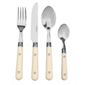 Tesco Country Casual 24 piece, 6 Person Plastic Cutlery Set, Cream