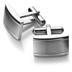 Stainless Steel Oblong Domed Cufflinks