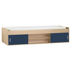 Fresno Cabin Bed Frame, Blue & Maple-effect