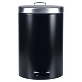 Brabantia 20L matt black pedal bin with food trap