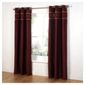 Tesco Chenille Stripe Lined Eyelet Curtains W163xL183cm (64x72"), Red
