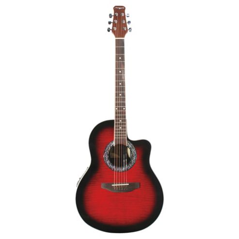 Image of Martin Smith Roundback Style Guitar With Pre-amplifier And Equalizer - Red