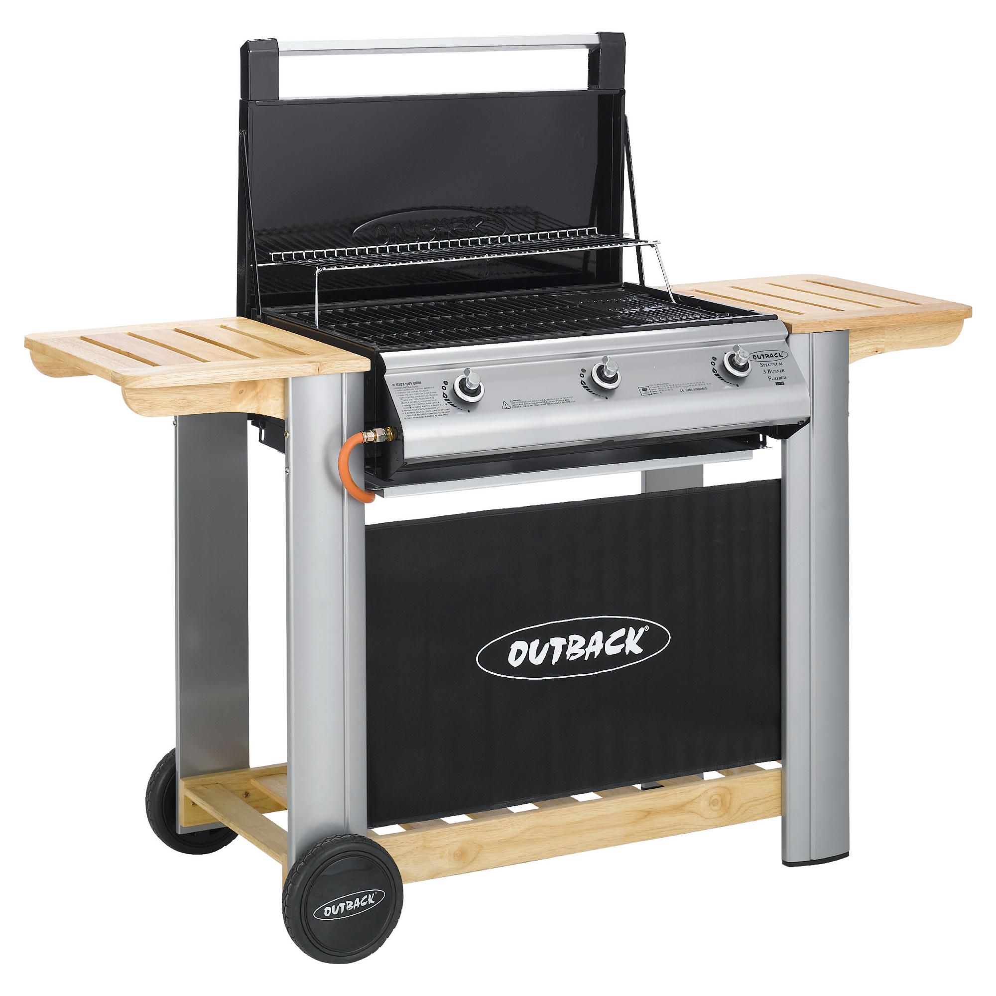 Outback Spectrum 3 Burner Flatbed Gas BBQ with Cover at Tesco Direct