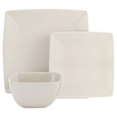 Tesco Mono Matt Square Dinner Set 12 piece Cream